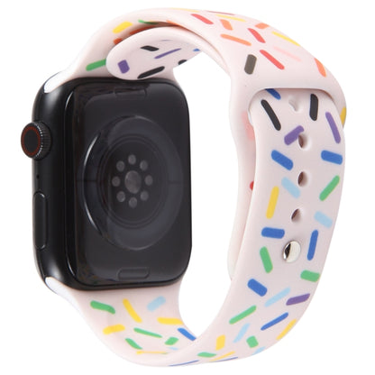 Rainbow Raindrops Silicone Watch Band For Apple Watch 3 38mm(Pink) - Watch Bands by PMC Jewellery | Online Shopping South Africa | PMC Jewellery