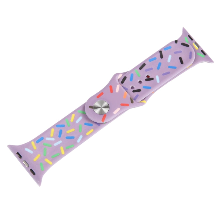 Rainbow Raindrops Silicone Watch Band For Apple Watch 2 38mm(Light Purple) - Watch Bands by PMC Jewellery | Online Shopping South Africa | PMC Jewellery