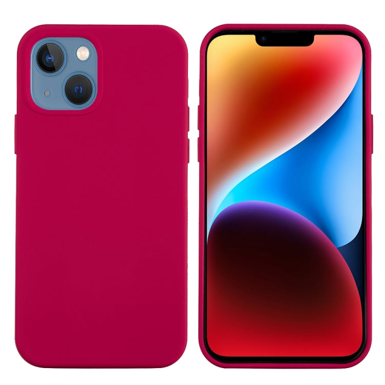 For iPhone 15 Plus Solid Color Silicone Phone Case(Rose Red) - iPhone 15 Plus Cases by PMC Jewellery | Online Shopping South Africa | PMC Jewellery