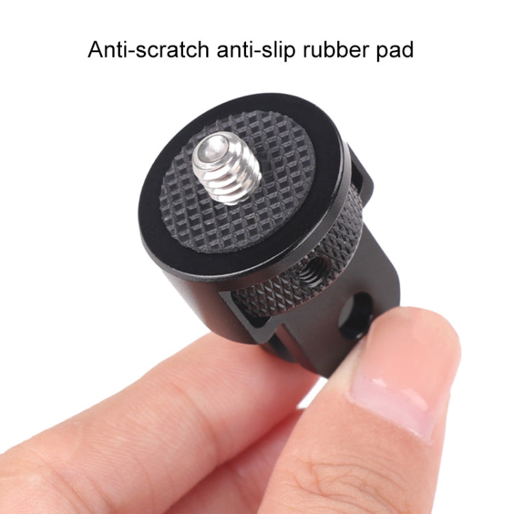 1/4 inch Screw Adjustable Metal Action Camera Adapter(Black) - Connection Mount by PMC Jewellery | Online Shopping South Africa | PMC Jewellery