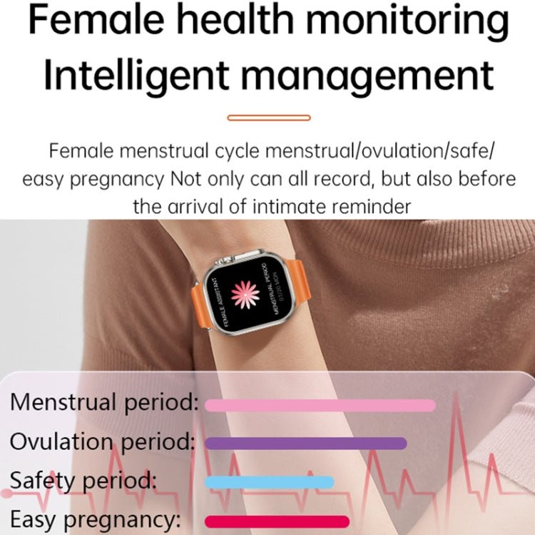 WS-E9 Ultra 2.2 inch IP67 Waterproof Silicone Band Smart Watch, Support Heart Rate / NFC(Black) - Smart Watches by PMC TechLife | Online Shopping South Africa | PMC TechLife | Buy Now Pay Later Mobicred