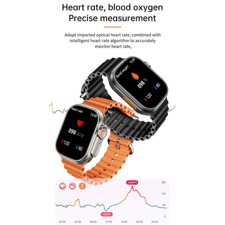 WS-E9 Ultra 2.2 inch IP67 Waterproof Silicone Band Smart Watch, Support Heart Rate / NFC(Black) - Smart Watches by PMC TechLife | Online Shopping South Africa | PMC TechLife | Buy Now Pay Later Mobicred