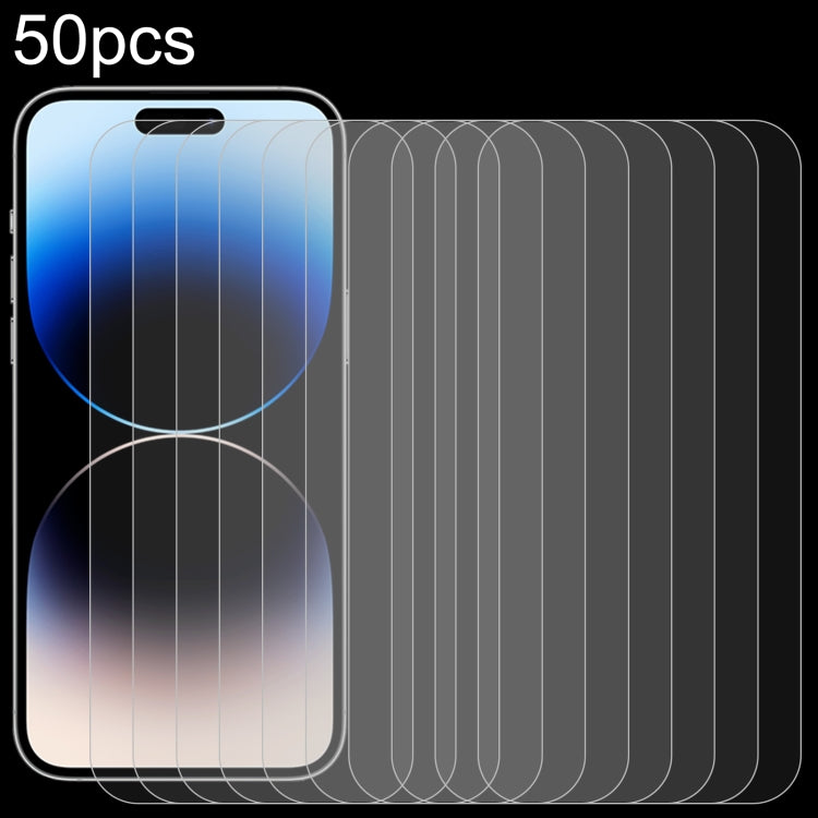 For iPhone 15 Plus / 15 Pro Max 50pcs 0.26mm 9H 2.5D High Aluminum Tempered Glass Film - free shipping - PMC TechLife - Order now!