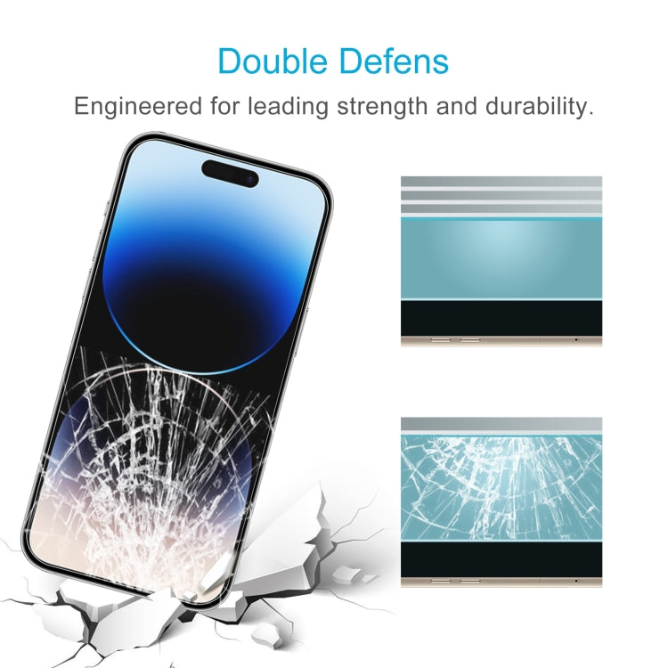 For iPhone 15 Plus / 15 Pro Max 50pcs 0.26mm 9H 2.5D High Aluminum Tempered Glass Film - free shipping - PMC TechLife - Order now!
