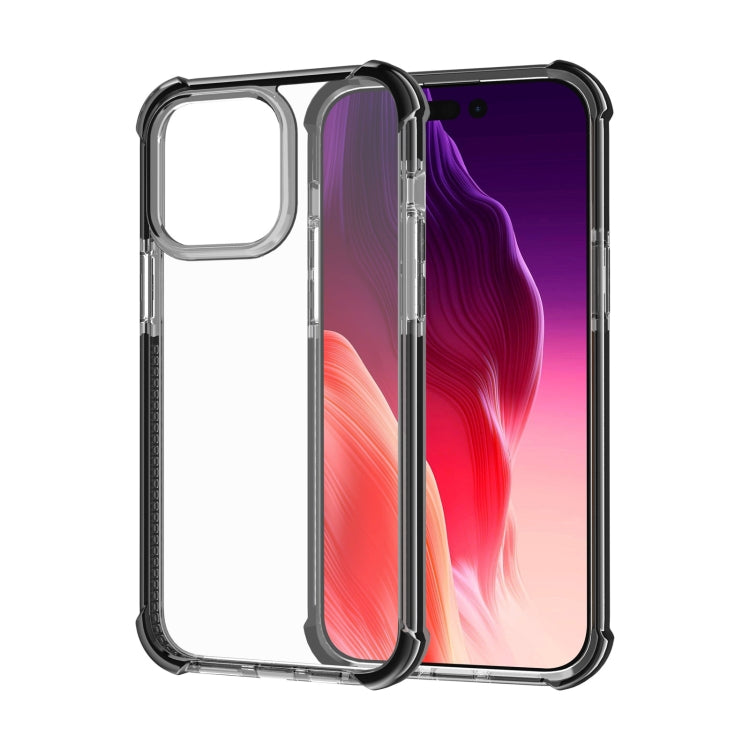 For iPhone 15 Pro Max Four-corner Shockproof TPU + Acrylic Phone Case(Black) - iPhone 15 Pro Max Cases by PMC Jewellery | Online Shopping South Africa | PMC Jewellery