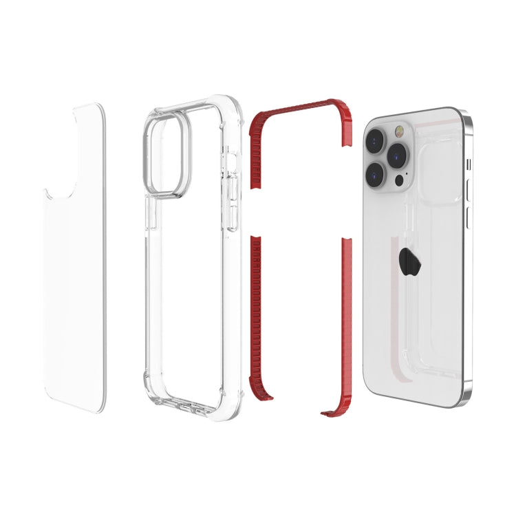 For iPhone 15 Pro Four-corner Shockproof TPU + Acrylic Phone Case(Red) - iPhone 15 Pro Cases by PMC Jewellery | Online Shopping South Africa | PMC Jewellery