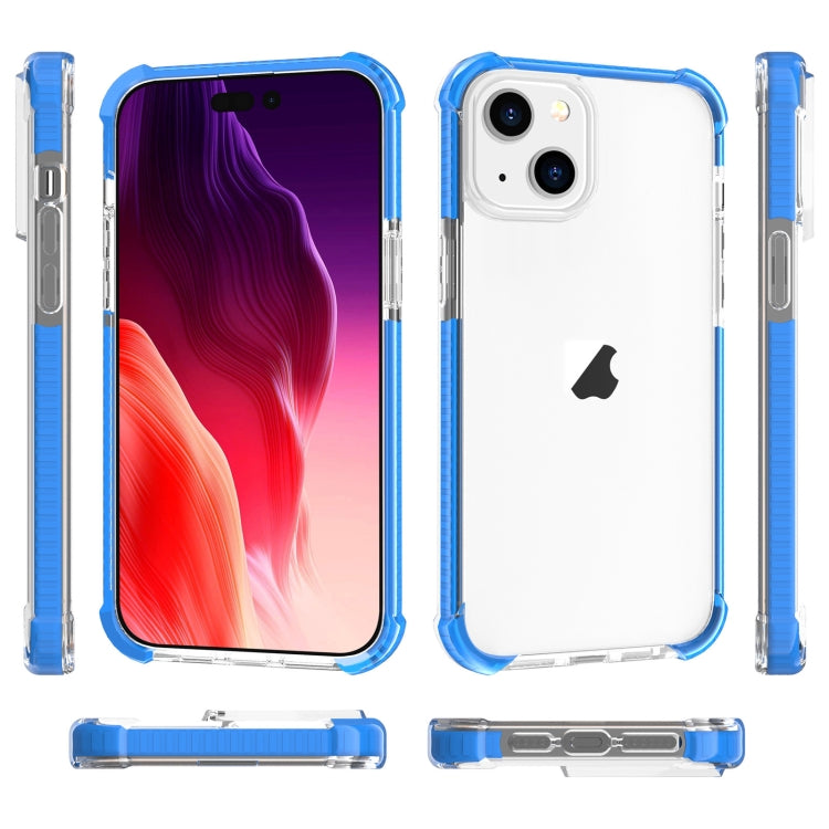 For iPhone 15 Plus Four-corner Shockproof TPU + Acrylic Phone Case(Blue) - iPhone 15 Plus Cases by PMC Jewellery | Online Shopping South Africa | PMC Jewellery