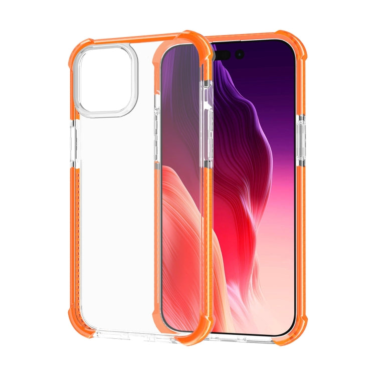 For iPhone 15 Four-corner Shockproof TPU + Acrylic Phone Case(Orange) - iPhone 15 Cases by PMC Jewellery | Online Shopping South Africa | PMC Jewellery