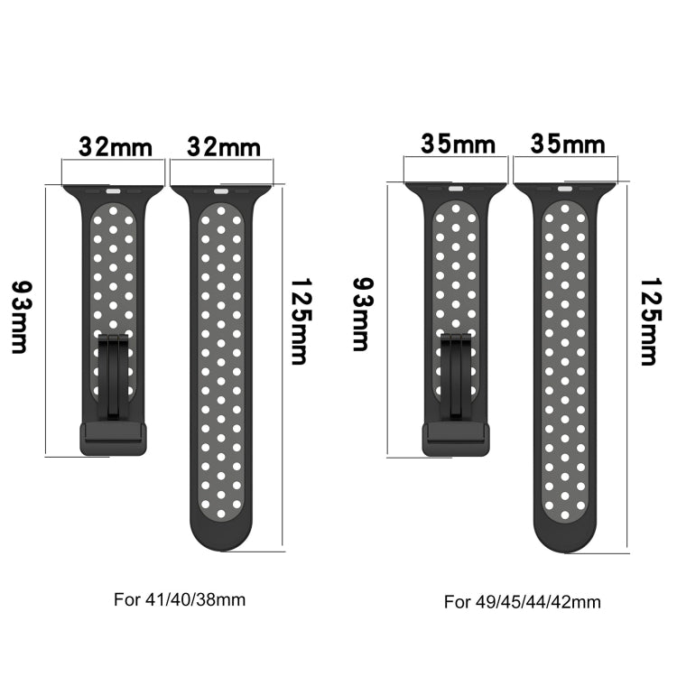 For Apple Watch 4 40mm Magnetic Buckle Silicone Watch Band(Red Black) - Watch Bands by PMC Jewellery | Online Shopping South Africa | PMC Jewellery