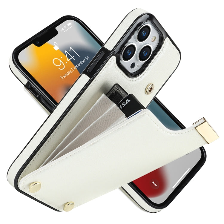 For iPhone 12 Pro Max Metal Buckle Card Slots Phone Case(White) - free shipping - PMC TechLife - Order now!