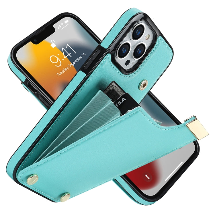 For iPhone 11 Pro Max Metal Buckle Card Slots Phone Case(Green) - free shipping - PMC TechLife - Order now!