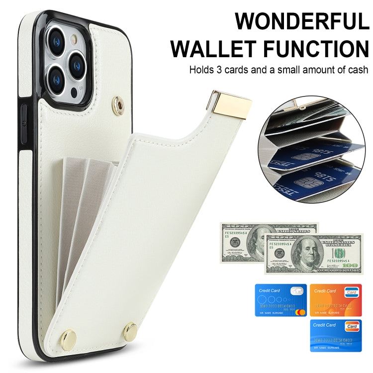 For iPhone 11 Pro Metal Buckle Card Slots Phone Case(White) - free shipping - PMC TechLife - Order now!