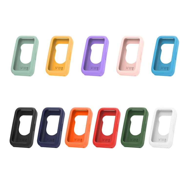 For Huawei Band 8 Silicone Protective Case + Silicone Watch Band Kit(Sky Blue) - Watch Bands by PMC TechLife | Online Shopping South Africa | PMC TechLife