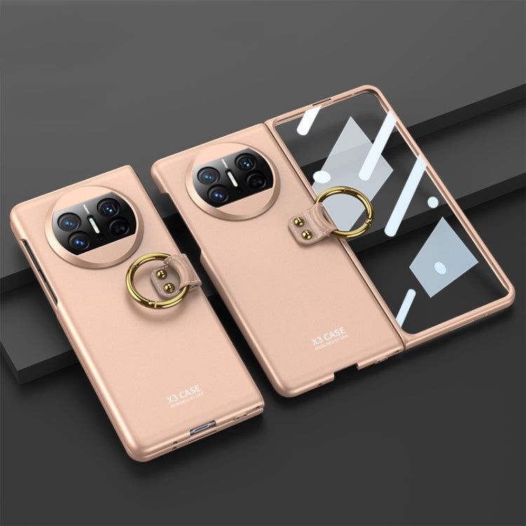 For Huawei Mate X3 GKK Ultra-thin PC Full Coverage Phone Case with Ring Holder(Gold) - Huawei Cases by GKK | Online Shopping South Africa | PMC Jewellery