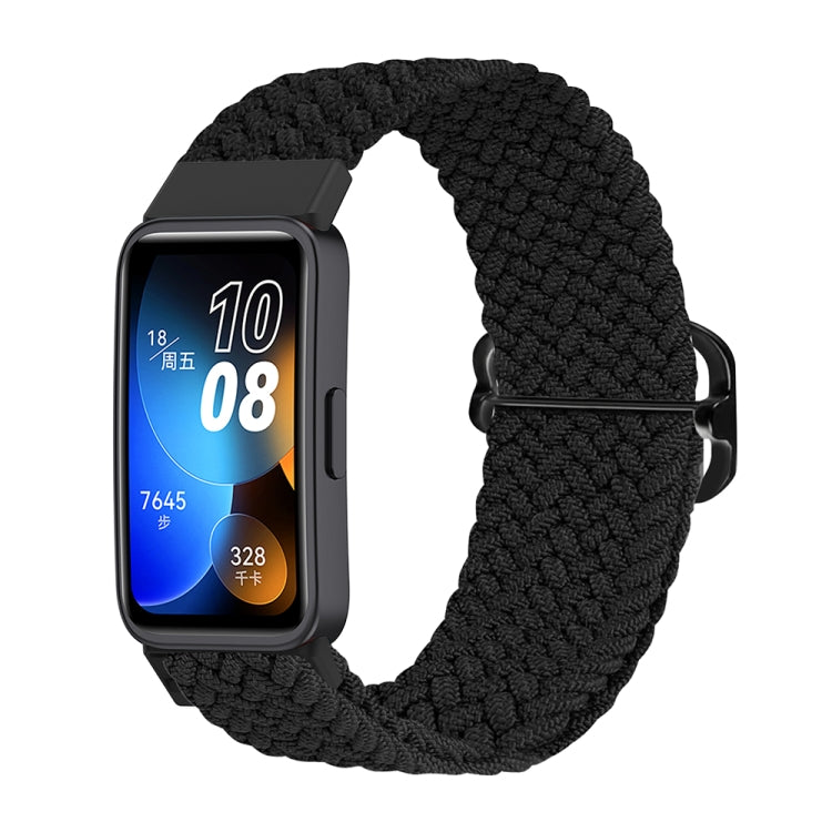 For Huawei Band 8 Nylon Braided Buckle Watch Band(Black) - Watch Bands by PMC Jewellery | Online Shopping South Africa | PMC Jewellery