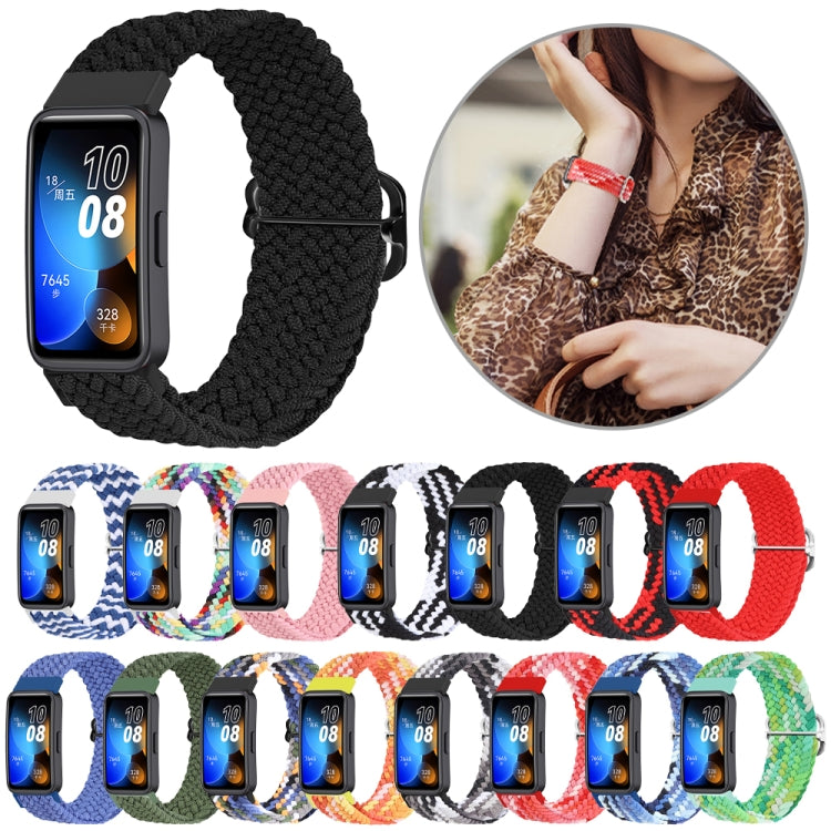 For Huawei Band 8 Nylon Braided Buckle Watch Band(Black) - Watch Bands by PMC Jewellery | Online Shopping South Africa | PMC Jewellery