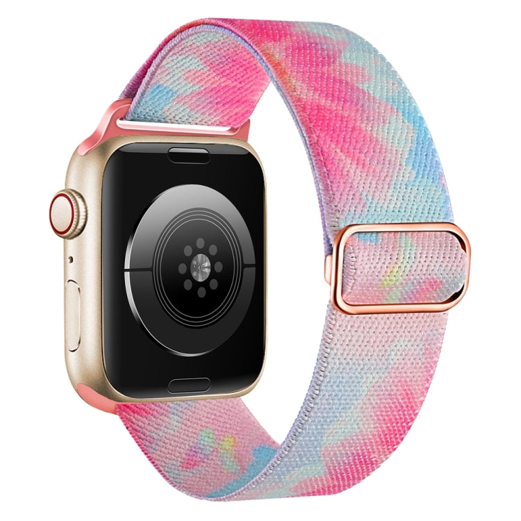 For Apple Watch 4 40mm Painted Pattern Nylon Replacement Watch Band(Flower Butterfly) - Watch Bands by PMC TechLife | Online Shopping South Africa | PMC TechLife