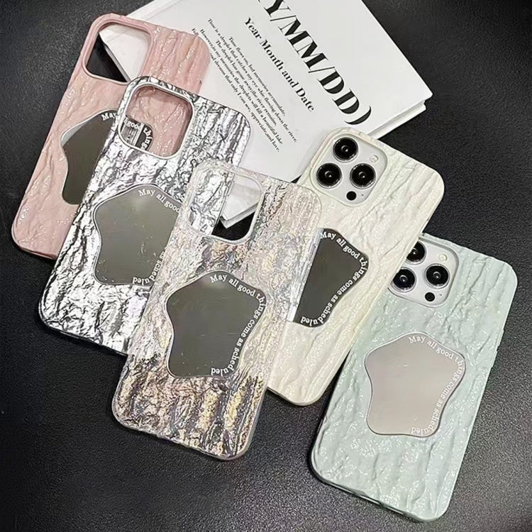 For iPhone 11 Embossed Rock Texture Mirror TPU Phone Case(Space Silver) - iPhone 11 Cases by PMC Jewellery | Online Shopping South Africa | PMC Jewellery