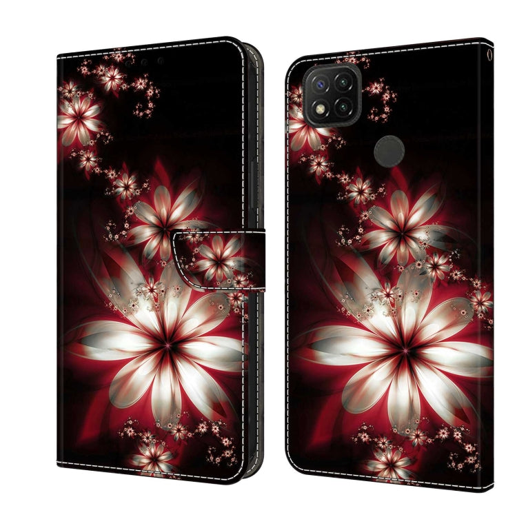 For Xiaomi Redmi 9C Crystal 3D Shockproof Protective Leather Phone Case(Fantastic Flower) - Xiaomi Cases by PMC Jewellery | Online Shopping South Africa | PMC Jewellery