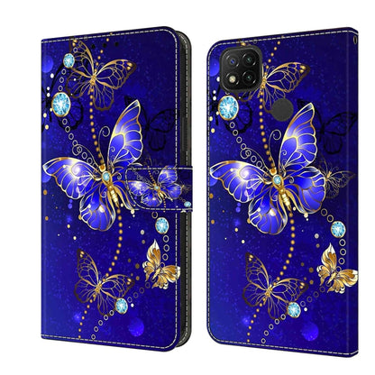 For Xiaomi Redmi 9C Crystal 3D Shockproof Protective Leather Phone Case(Diamond Butterfly) - Xiaomi Cases by PMC Jewellery | Online Shopping South Africa | PMC Jewellery