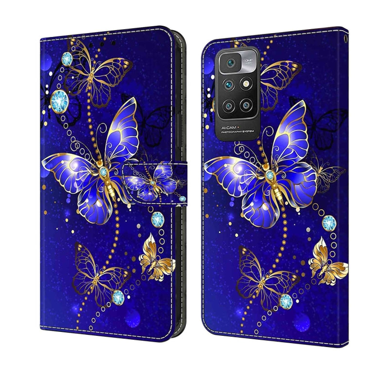 For Xiaomi Redmi 10 Crystal 3D Shockproof Protective Leather Phone Case(Diamond Butterfly) - Xiaomi Cases by PMC Jewellery | Online Shopping South Africa | PMC Jewellery