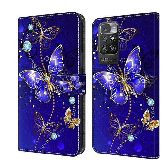 For Xiaomi Redmi 10 Crystal 3D Shockproof Protective Leather Phone Case(Diamond Butterfly) - Xiaomi Cases by PMC Jewellery | Online Shopping South Africa | PMC Jewellery