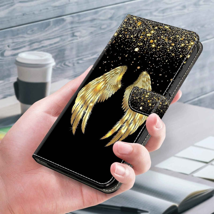 For Xiaomi Redmi 10C Crystal 3D Shockproof Protective Leather Phone Case(Golden Wings) - Xiaomi Cases by PMC Jewellery | Online Shopping South Africa | PMC Jewellery