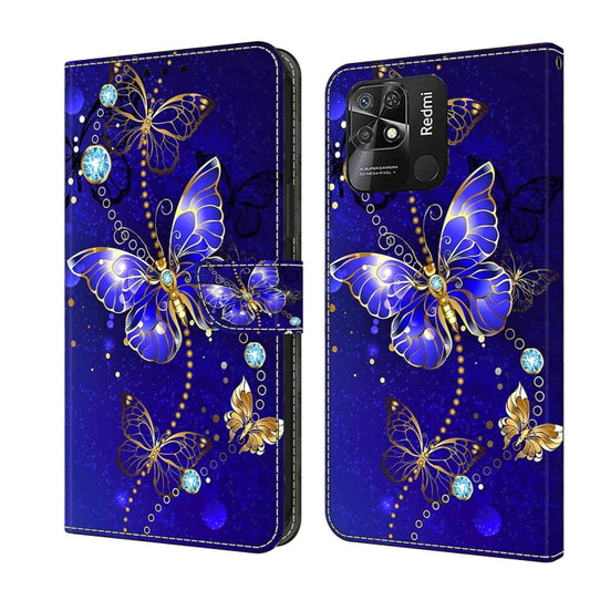 For Xiaomi Redmi 10C Crystal 3D Shockproof Protective Leather Phone Case(Diamond Butterfly) - Xiaomi Cases by PMC Jewellery | Online Shopping South Africa | PMC Jewellery