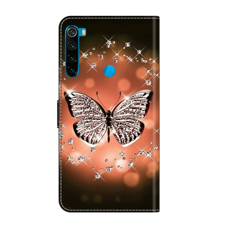 For Xiaomi Redmi Note 8 Crystal 3D Shockproof Protective Leather Phone Case(Crystal Butterfly) - Xiaomi Cases by PMC Jewellery | Online Shopping South Africa | PMC Jewellery