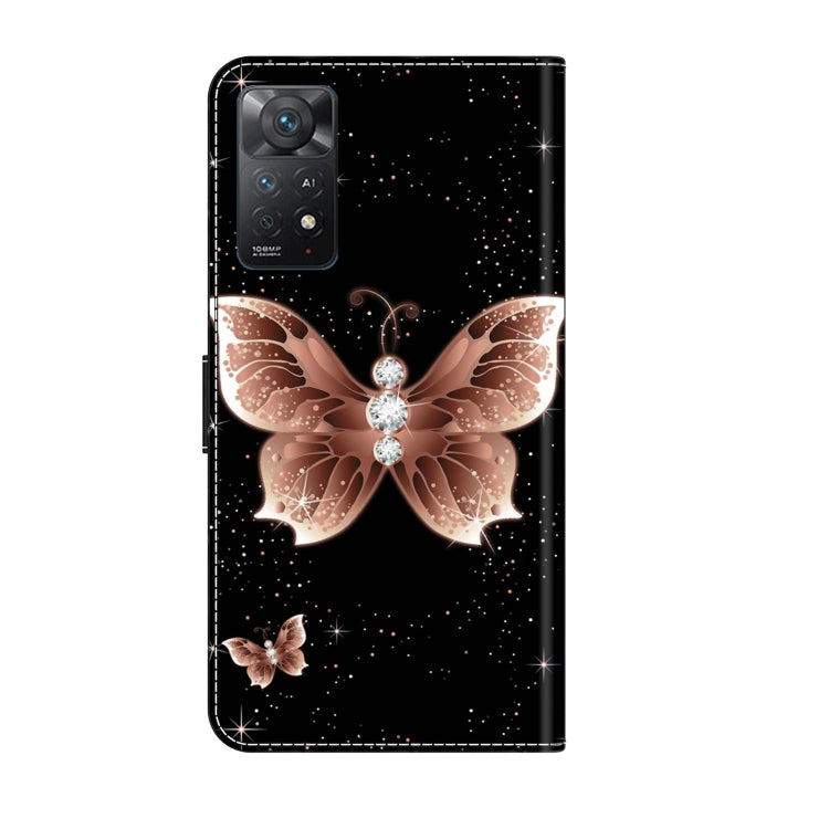 For Xiaomi Redmi Note 11 Pro 5G / 4G Global Crystal 3D Shockproof Protective Leather Phone Case(Pink Diamond Butterfly) - Xiaomi Cases by PMC Jewellery | Online Shopping South Africa | PMC Jewellery