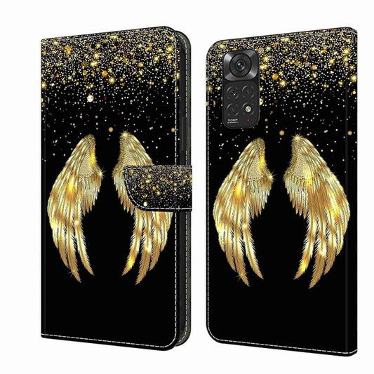 For Xiaomi Redmi Note 11 Global Crystal 3D Shockproof Protective Leather Phone Case(Golden Wings) - Xiaomi Cases by PMC Jewellery | Online Shopping South Africa | PMC Jewellery