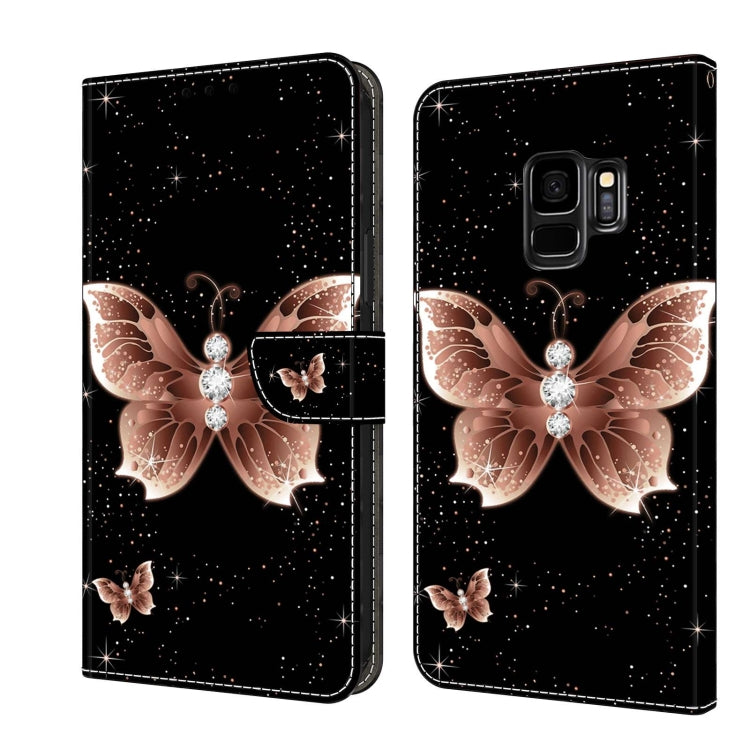 For Samsung Galaxy S9 Crystal 3D Shockproof Protective Leather Phone Case(Pink Diamond Butterfly) - free shipping - PMC TechLife - Order now!