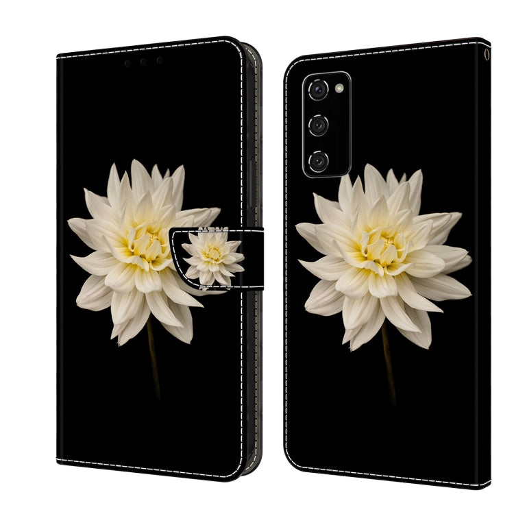 For Samsung Galaxy S20 FE Crystal 3D Shockproof Protective Leather Phone Case(White Flower) - free shipping - PMC TechLife - Order now!