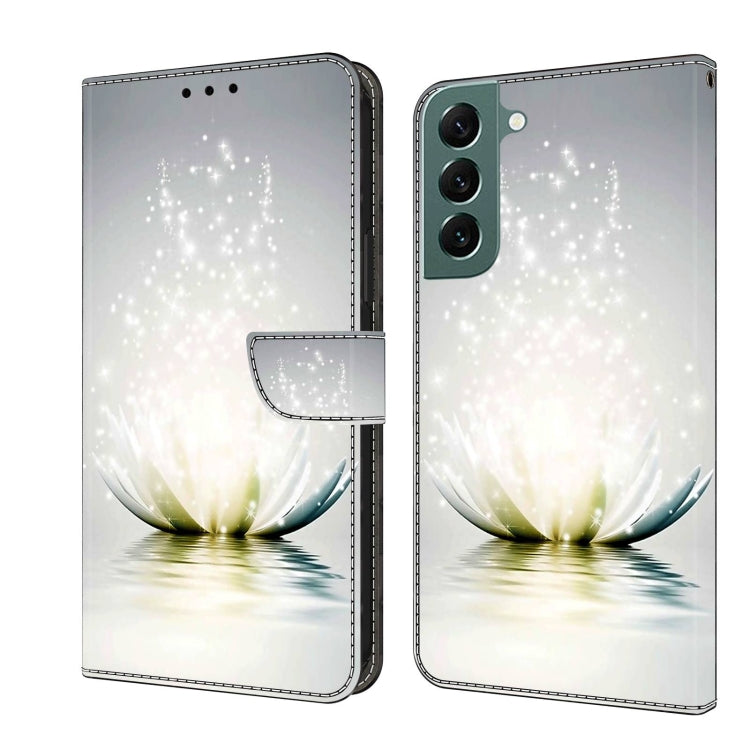 For Samsung Galaxy S22+ Crystal 3D Shockproof Protective Leather Phone Case(Light Lotus) - free shipping - PMC TechLife - Order now!