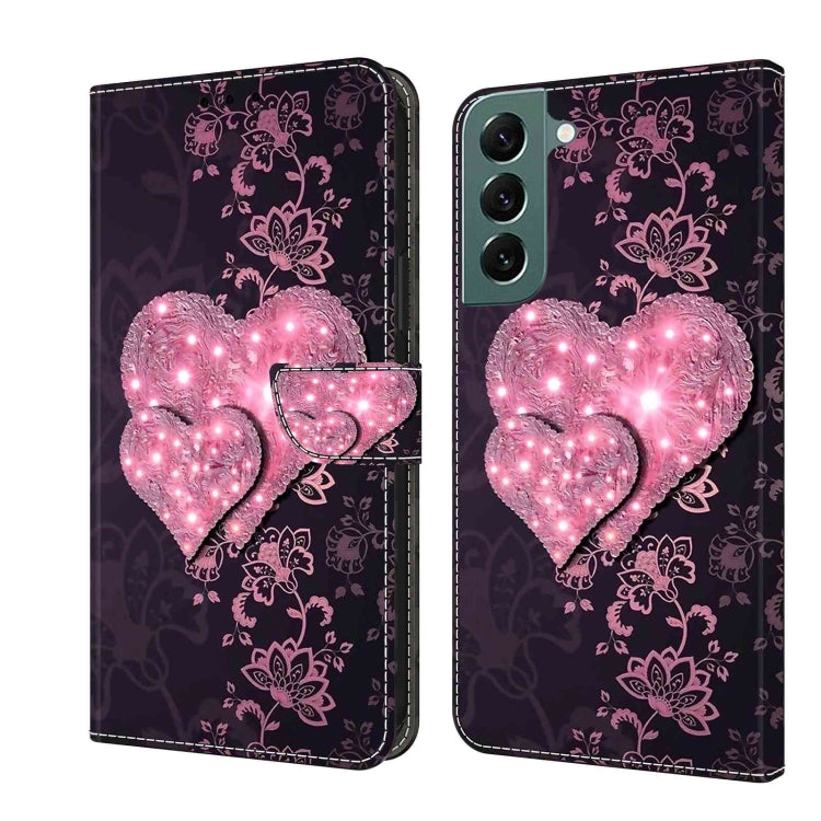 For Samsung Galaxy S22+ Crystal 3D Shockproof Protective Leather Phone Case(Lace Love) - free shipping - PMC TechLife - Order now!