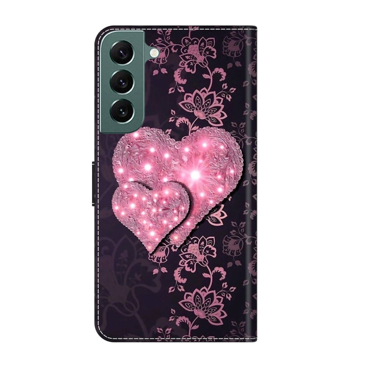For Samsung Galaxy S22+ Crystal 3D Shockproof Protective Leather Phone Case(Lace Love) - free shipping - PMC TechLife - Order now!