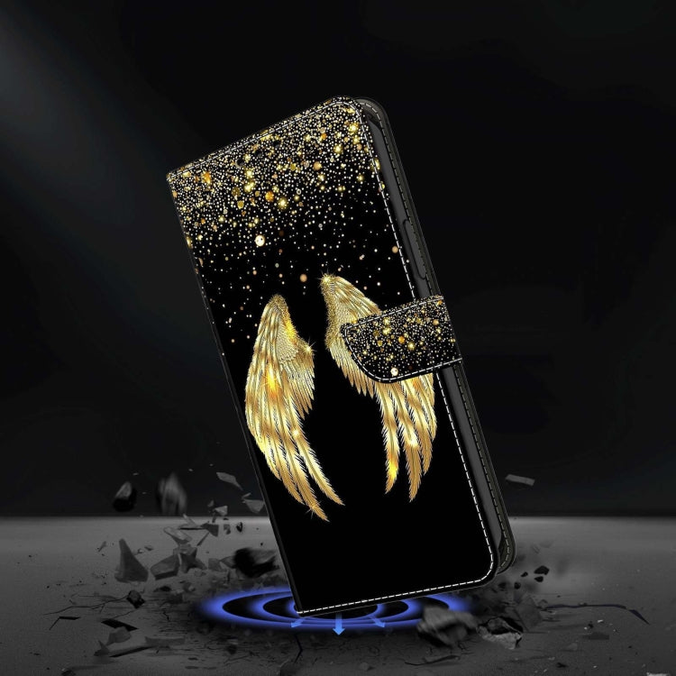 For Samsung Galaxy S22 Ultra Crystal 3D Shockproof Protective Leather Phone Case(Golden Wings) - free shipping - PMC TechLife - Order now!