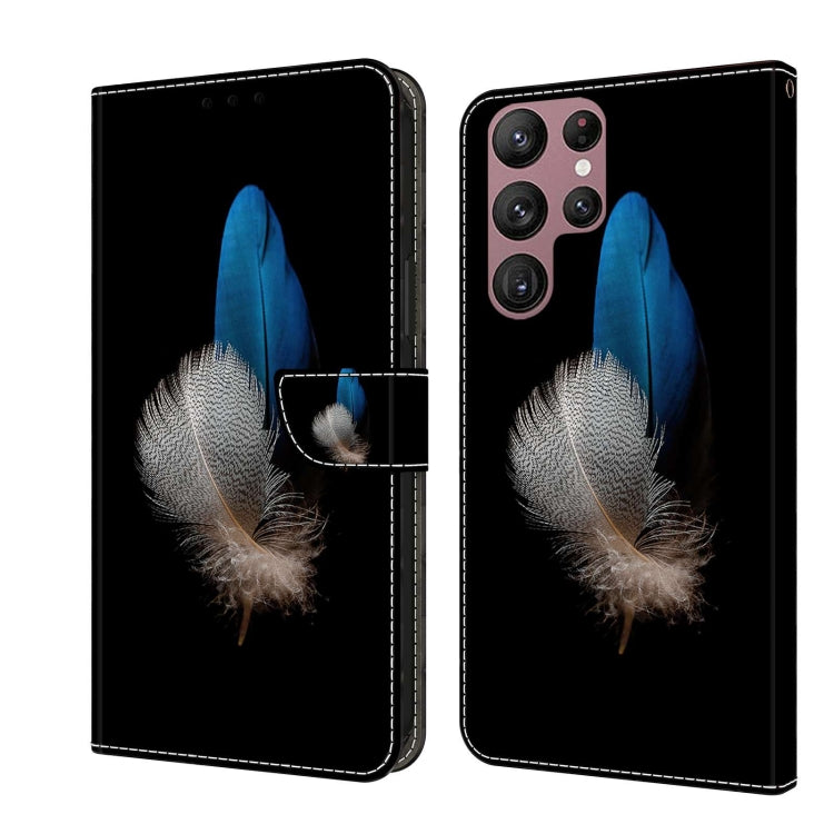 For Samsung Galaxy S22 Ultra Crystal 3D Shockproof Protective Leather Phone Case(Two Branches) - free shipping - PMC TechLife - Order now!