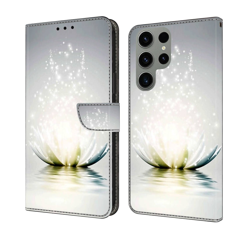 For Samsung Galaxy S23 Ultra Crystal 3D Shockproof Protective Leather Phone Case(Light Lotus) - free shipping - PMC TechLife - Order now!