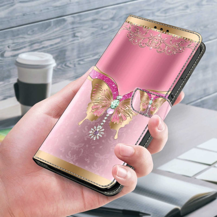 For Samsung Galaxy S23+ Crystal 3D Shockproof Protective Leather Phone Case(Pink Bottom Butterfly) - free shipping - PMC TechLife - Order now!