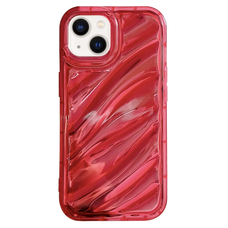 For iPhone 14 Plus Laser Sequin Waves TPU Phone Case(Red) - iPhone 14 Plus Cases by PMC Jewellery | Online Shopping South Africa | PMC Jewellery