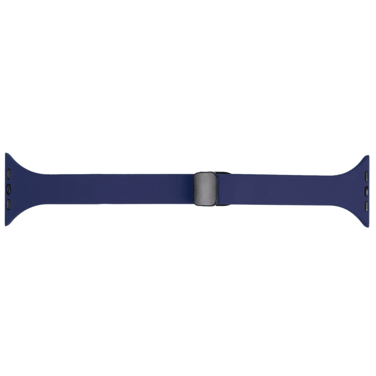 For Apple Watch SE 2022 40mm Magnetic Buckle Slim Silicone Watch Band(Midnight Blue) - Watch Bands by PMC Jewellery | Online Shopping South Africa | PMC Jewellery