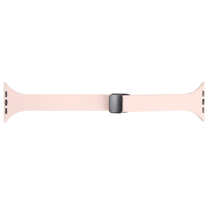 For Apple Watch 5 40mm Magnetic Buckle Slim Silicone Watch Band(Pink) - Watch Bands by PMC Jewellery | Online Shopping South Africa | PMC Jewellery