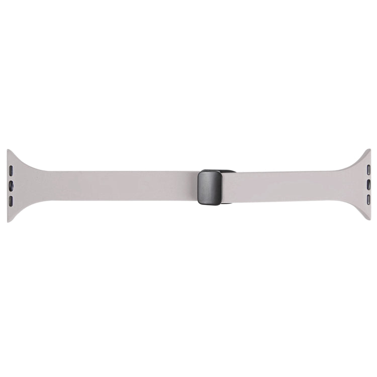 For Apple Watch 3 42mm Magnetic Buckle Slim Silicone Watch Band(Rock Grey) - Watch Bands by PMC Jewellery | Online Shopping South Africa | PMC Jewellery