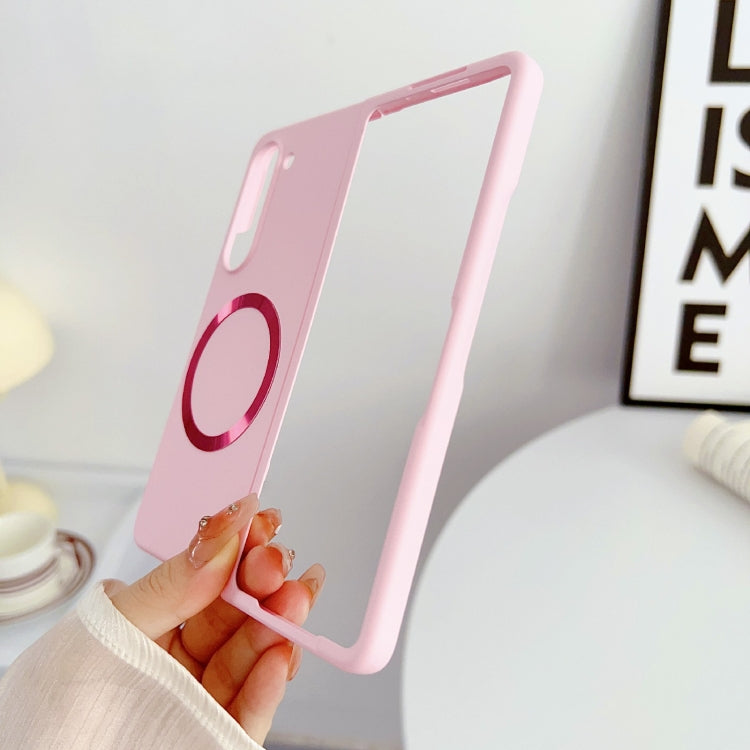 For Samsung Galaxy Z Fold5 Skin Feel Magsafe Magnetic Shockproof PC Phone Case(Pink) - Galaxy Z Fold5 Cases by PMC Jewellery | Online Shopping South Africa | PMC Jewellery