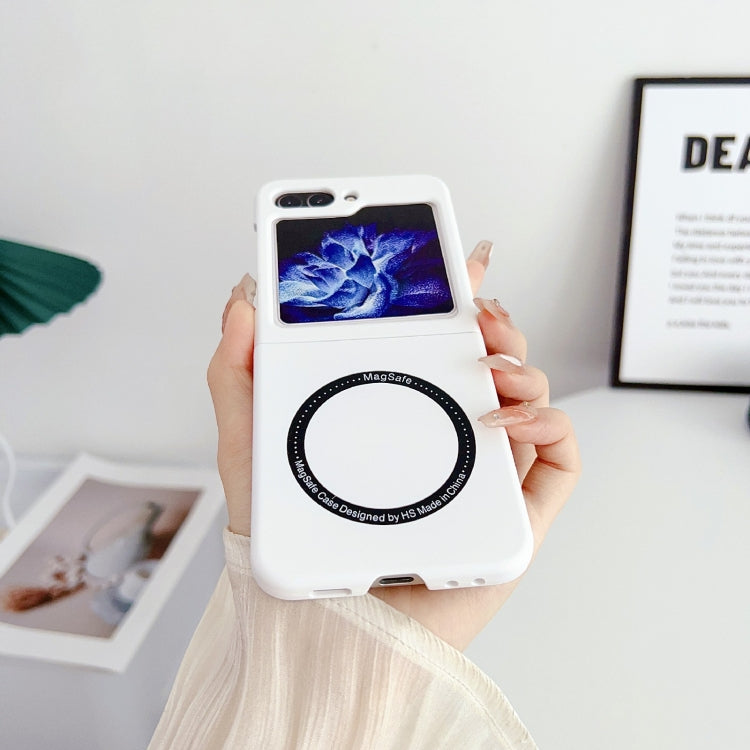 For Samsung Galaxy Z Flip5 Skin Feel Magsafe Magnetic Shockproof PC Phone Case(White) - Galaxy Z Flip5 Cases by PMC TechLife | Online Shopping South Africa | PMC TechLife