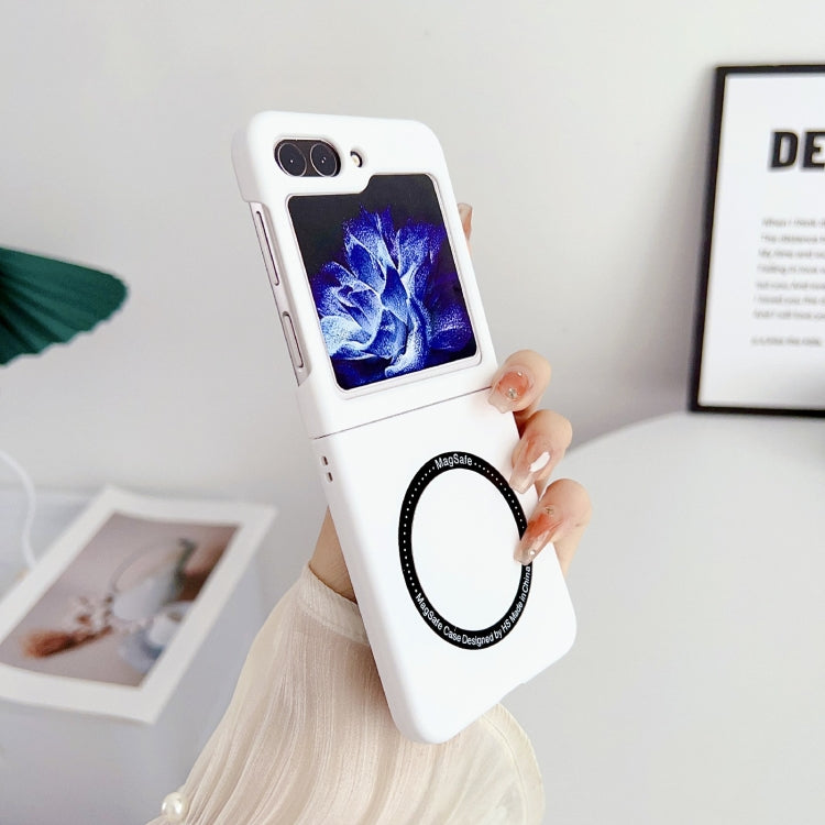 For Samsung Galaxy Z Flip5 Skin Feel Magsafe Magnetic Shockproof PC Phone Case(White) - Galaxy Z Flip5 Cases by PMC TechLife | Online Shopping South Africa | PMC TechLife