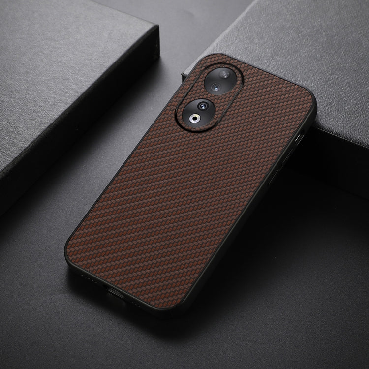 For Honor 90 Carbon Fiber Texture Shockproof Phone Case(Brown) - Honor Cases by PMC Jewellery | Online Shopping South Africa | PMC Jewellery