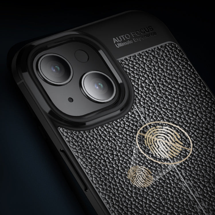 For iPhone 15 Litchi Texture Shockproof TPU Phone Case(Black) - free shipping - PMC TechLife - Order now!
