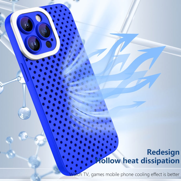 For iPhone 13 Pro Max Hollow Heat Dissipation TPU Phone Case(Blue) - iPhone 13 Pro Max Cases by PMC Jewellery | Online Shopping South Africa | PMC Jewellery